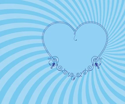 Love, heart frame border design Stock Illustration