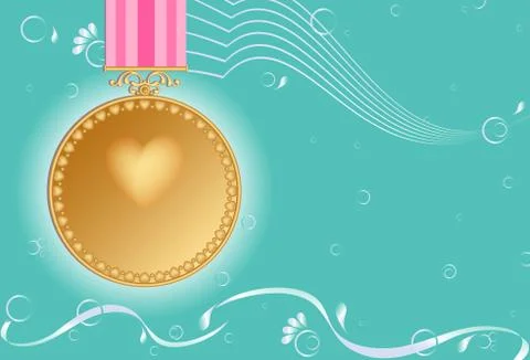 Love, heart frame border design Stock Illustration