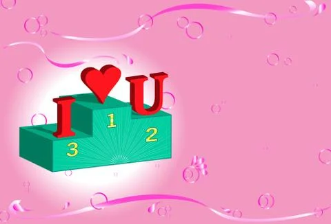 Love, heart frame border design Stock Illustration