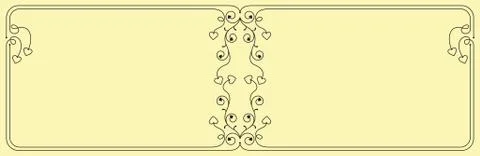 Love, heart frame border design Stock Illustration