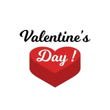 Love heart isometric icon. Vector illustration. 3d concept . Valentine's Day Stock Illustration