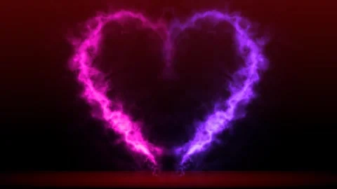 Love heart light effect green screen background Stock Footage 269015137