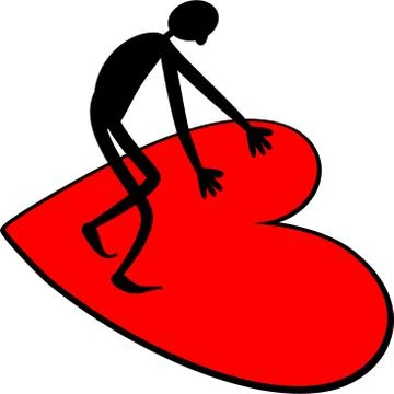 Love Heart Man Stock-Illustration