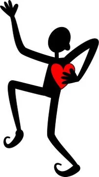 Love Heart Man Stock-Illustration