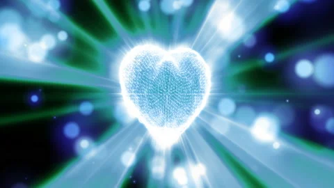 Love heart particle loop animation background Vídeo Stock 149923595
