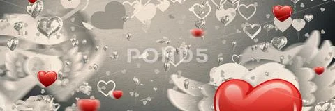 Love heart pattern Stock Illustration