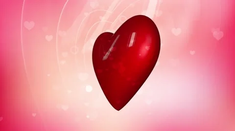 Love Heart Rotation Stock Footage 54055314