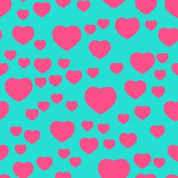 Love Heart Seamless Pattern Background.  Illustration Stock Illustration
