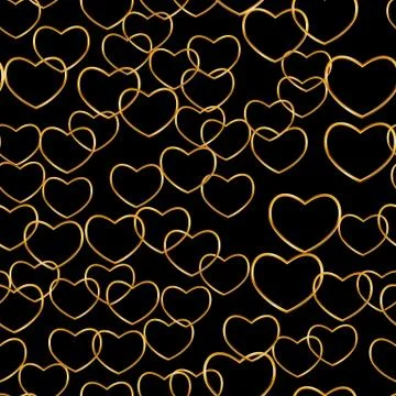 Love Heart Seamless Pattern on Background. Illustration Stock Illustration