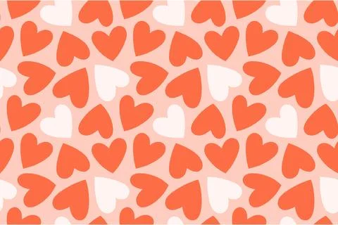 Love heart seamless pattern. Cute pink hearts background print. Valentines day 스톡 일러스트