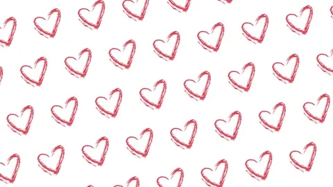 Love heart seamless pattern looping animation Stock Footage 342036954
