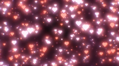 Love Heart Shape Valentine Romantic Abstract Bokeh Particles Glow Stock Footage