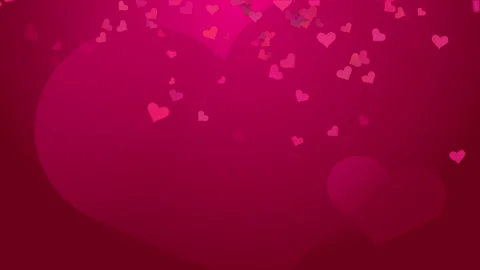 Love heart shapes falling down. Red animated holiday background. Looped video. Stock Footage 235451215