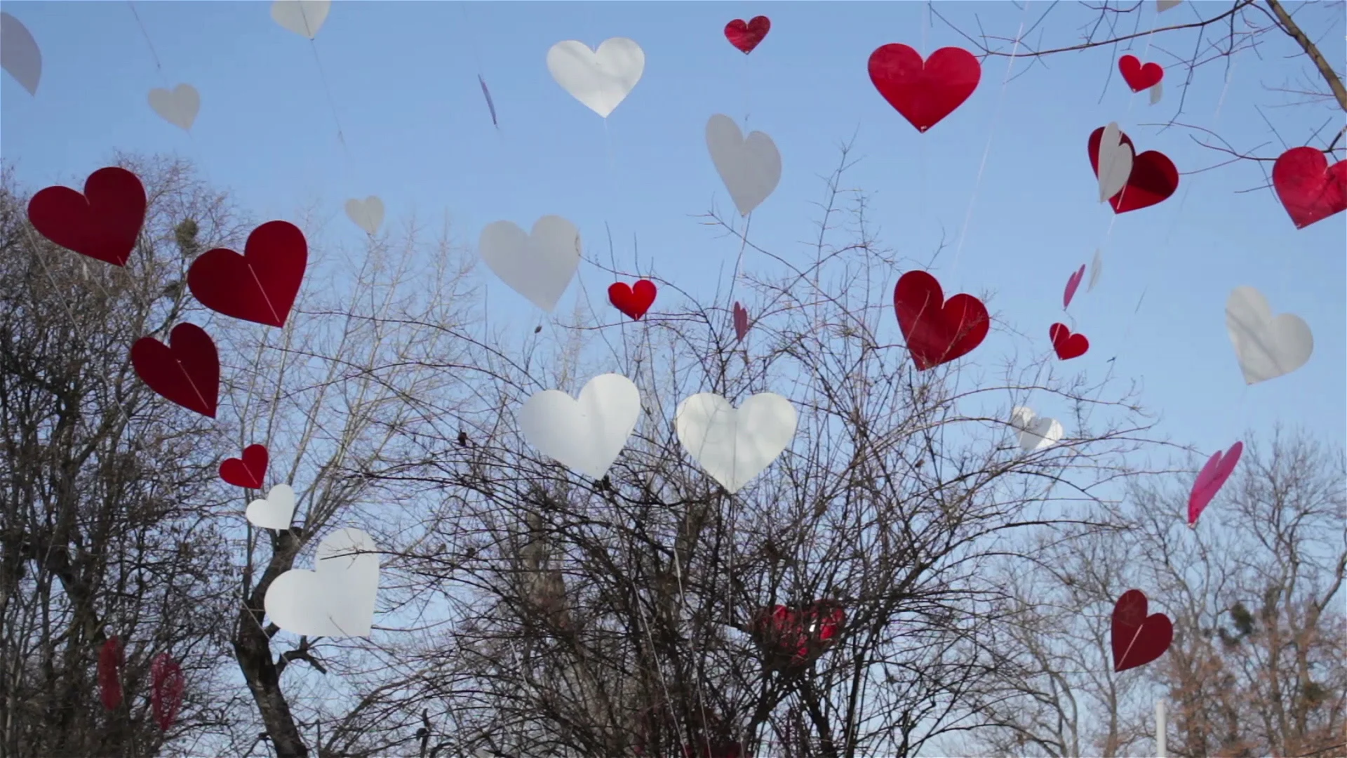 Love Heart On Sky Background Stock Video Pond5