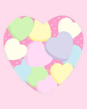 Love heart sweets Illustrazione stock