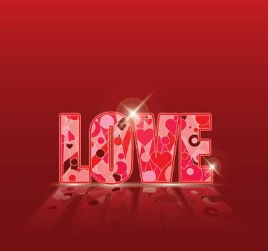 Love heart template background vector Stock Illustration