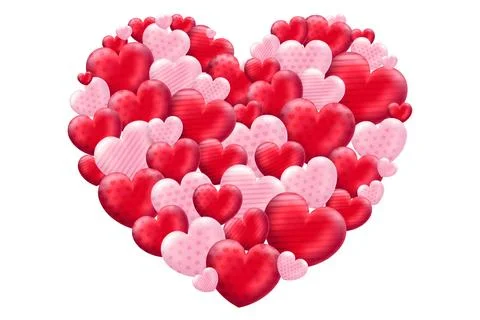 Love heart template Illustrazione stock
