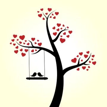 Love heart tree Stock Illustration