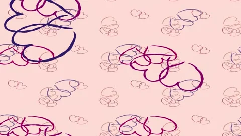Love hearts animation. Stock Footage 281849597