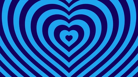 Love hearts background loop valentines day  blue Video stock 58021162