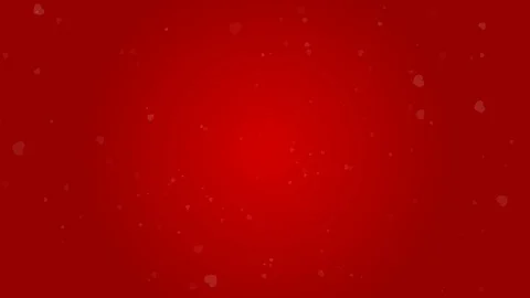 Love Hearts flying on red background and falling Stock Footage 101281257