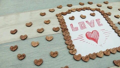 Love in hearts Stock Footage 87864574