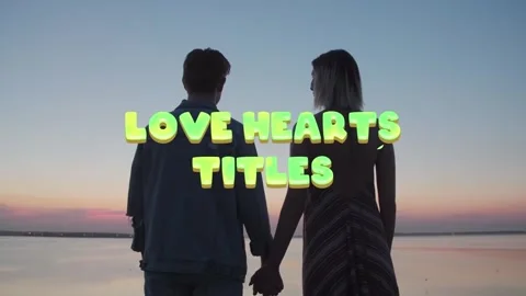 Love Hearts Titles for After Effects Stock After Effects