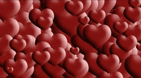 Love hearts transition Stock Footage 997591