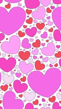 Love hearts vertical seamless pattern illustration Stock Illustration