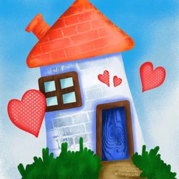 Love House Stock-Illustration