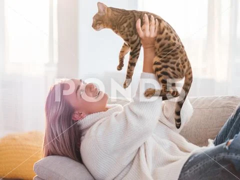 Love human animal relationship furry friend cuddle Stock Photos