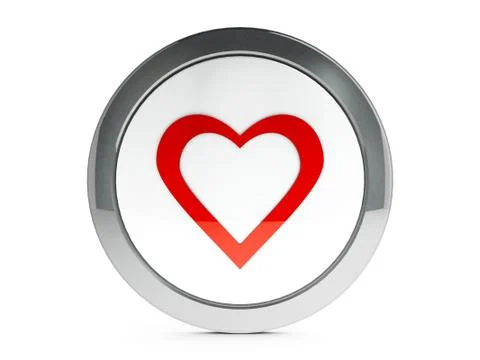 Love icon with highlight Stock Illustration