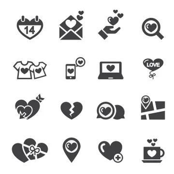 Love icon Illustrazione stock