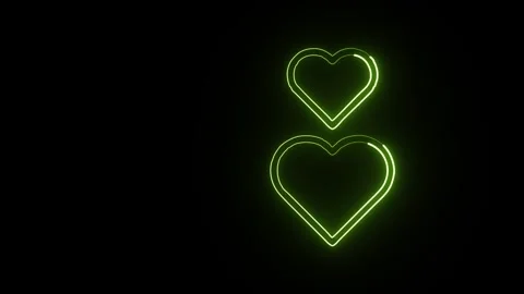 Love Icon Isolated on Black Background, Neon Heart Line Motion Graphic Anim.. Stock-Footage 327666989