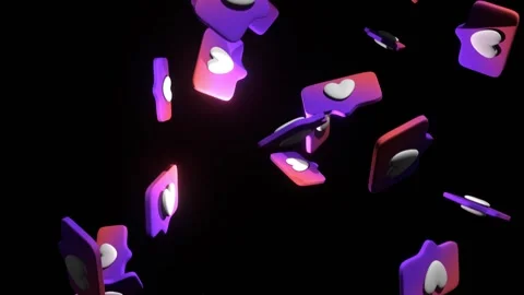 Love Icons Falling Down Animation. 動画素材 276253459