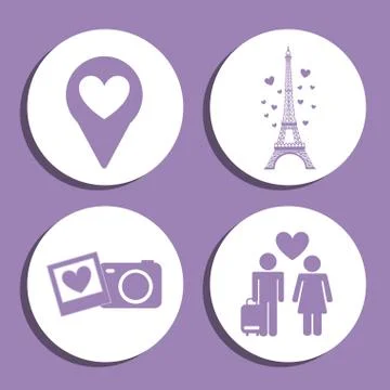 Love icons Stock-Illustration