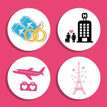 Love icons Stock-Illustration