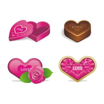 Love Icons set Stock Illustration