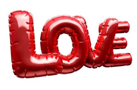 Love Inflatable Balloons Stock Illustration