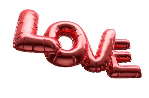 Love Inflatable Balloons Stock Illustration