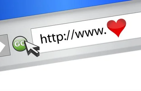 Love internet browser Stock-Illustration