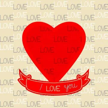 Love invitation card Stock Illustration