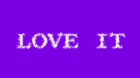 Love It cloud text effect violet isolated background Stock-Footage 138721867