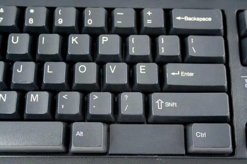 Love on a keyboard Stock Photos