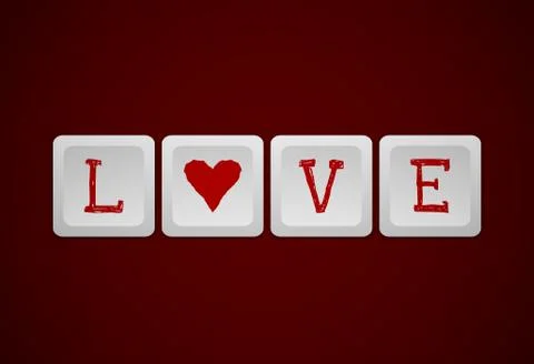 Love keys Stock Illustration