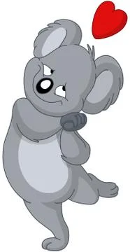 In love koala bear Stock Illustration