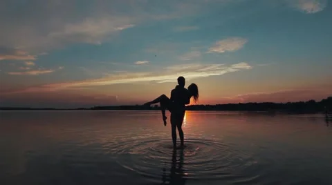 Love in the lake Stock Footage 47410135