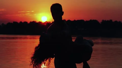 Love in the lake Stock Footage 47411753