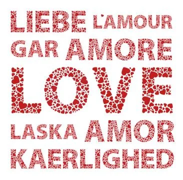 Love languages Stock Illustration