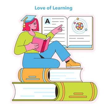 Love of Learning concept. Vector illustration 스톡 일러스트